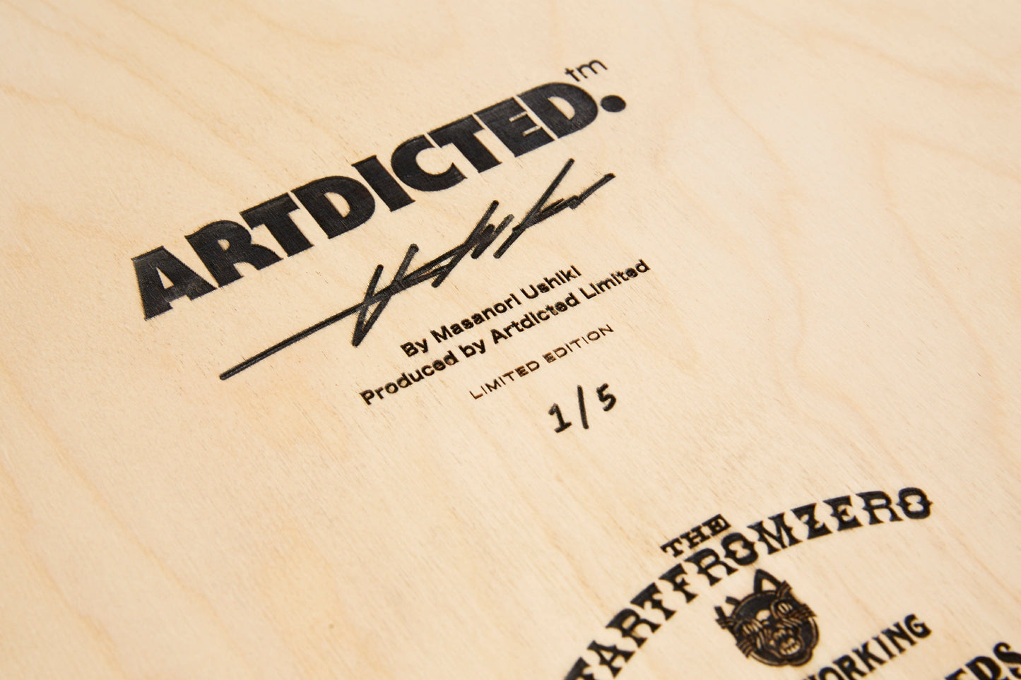 Artdicted X Masanori Ushiki X Startfromzero wood print - Greenie