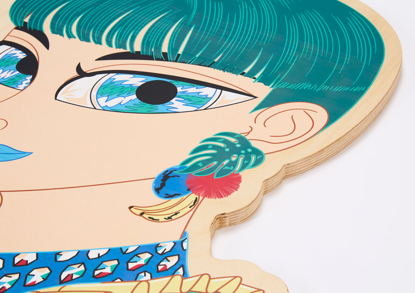 Artdicted X Masanori Ushiki X Startfromzero wood print - Greenie