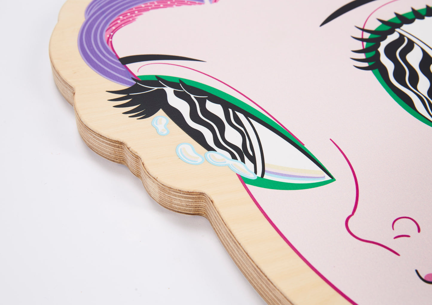 Artdicted X Masanori Ushiki X Startfromzero wood print - Pearl