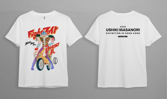 Ushiki Masanori "FIGHT" exhibition limited edition graphics tee - Bike Hero