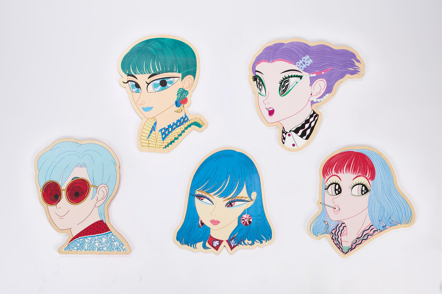 Artdicted X Masanori Ushiki X Startfromzero wood print - Ruby