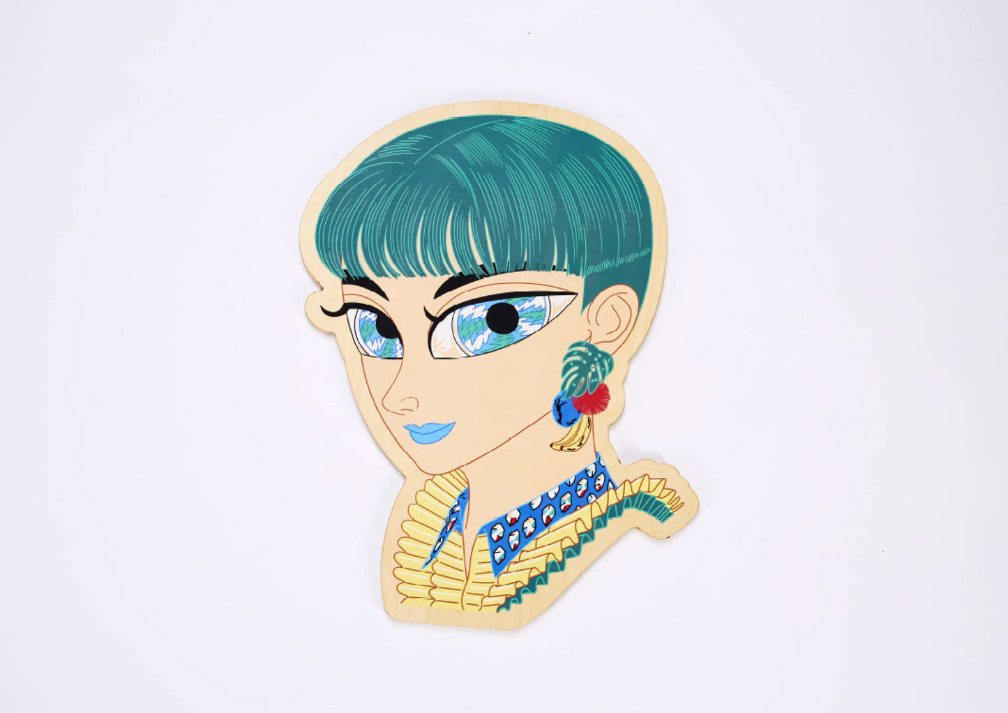 Artdicted X Masanori Ushiki X Startfromzero wood print - Greenie